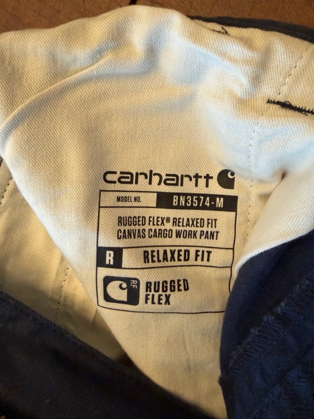 Carhartt Men's Navy Cargo Pants with Utility Pockets - Picture 4 of 5